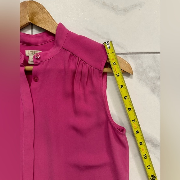 J. Crew pink button up, high neck tank, size zero. - Picture 8 of 8